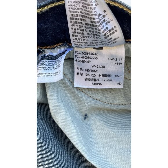 Levi’s 569 Men’s Loose Straight Stretch Jeans NWT Blue Denim Size 42x30 - Picture 11 of 16